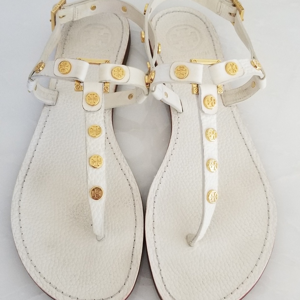 Tory Burch Strap Thong Sandals WHITE